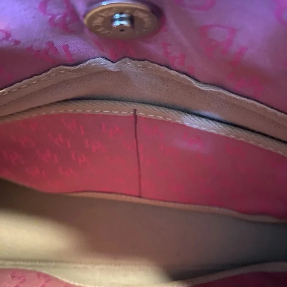 Dooney & Bourke Pink Tote with Brown Accents - Picture 6 of 8